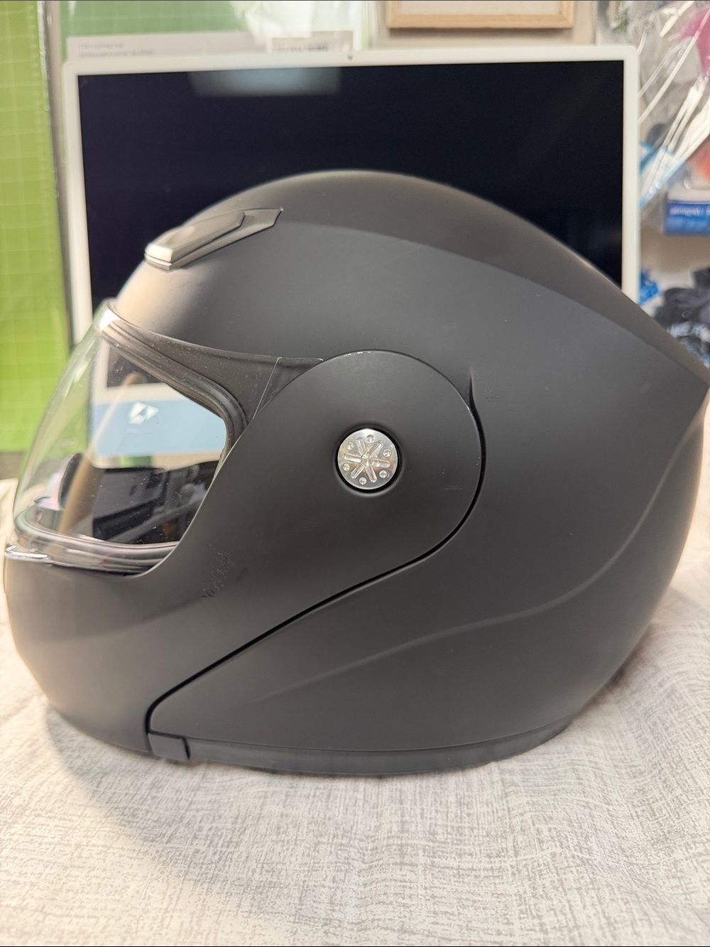 BILT Matte Black Full-Face modular Motorcycle Helmet size XXL